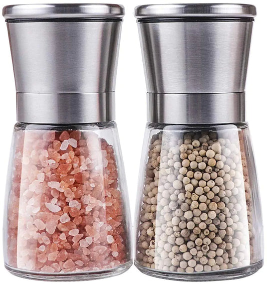 2-Piece Stainless Steel Salt & Pepper Mill Set