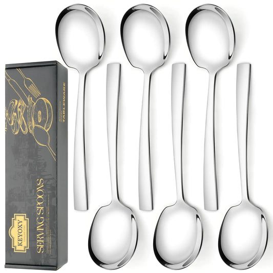 Stainless Steel Buffet Spoons 6-Pack