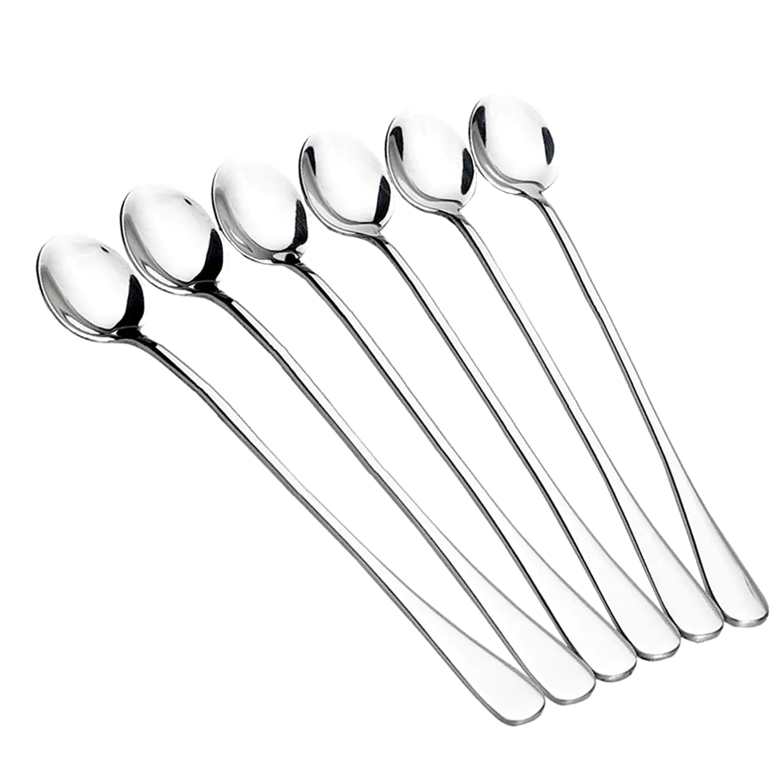 Stainless Steel Long Handle Drink Stirrers Set of 6
