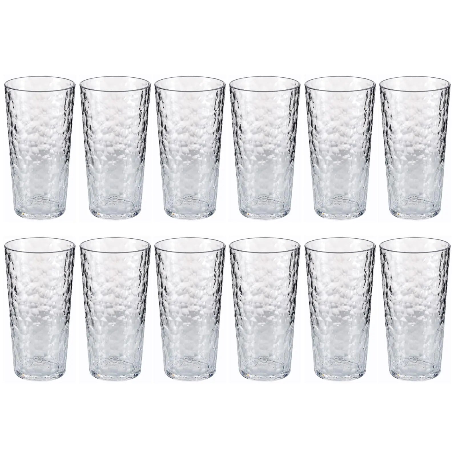 ZAINCA 24oz Clear Acrylic Tumblers - BPA-Free Set of 12