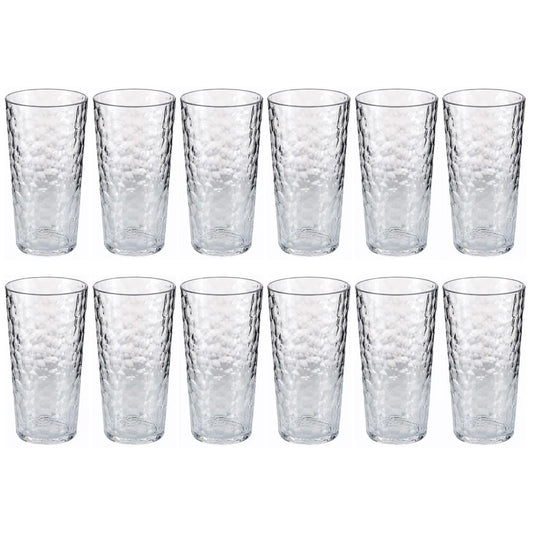 ZAINCA 24oz Clear Acrylic Tumblers - BPA-Free Set of 12
