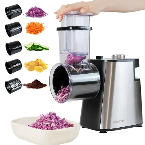Anatole 5-in-1 Stainless Steel Electric Grater