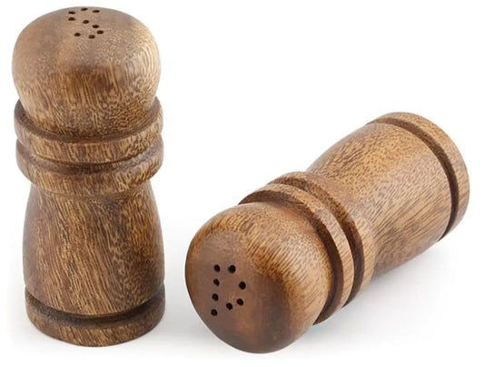 Acacia Wood Spice Dispensers 4" Tall
