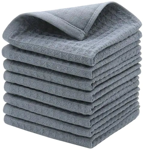 SuperAbsorb Double-Layer Dish Cloths, Grey 8-Pack