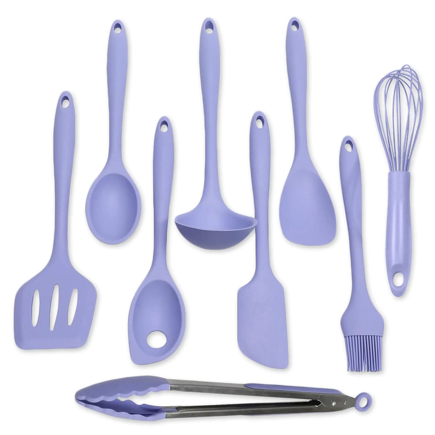 Chef Craft Silicone 9-Piece Kitchen Set in Pastel Blue