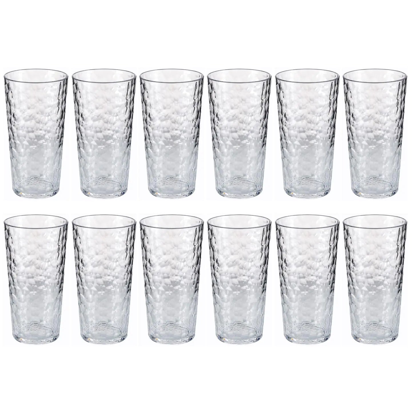 ZAINCA 24oz Clear Acrylic Tumblers - BPA-Free Set of 12