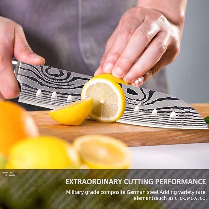 AIRENA Precision Santoku Chef Knife - 7" Japanese Stainless Steel