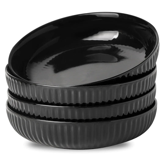 Hasense 4-Piece 30oz Porcelain Pasta Bowl Set