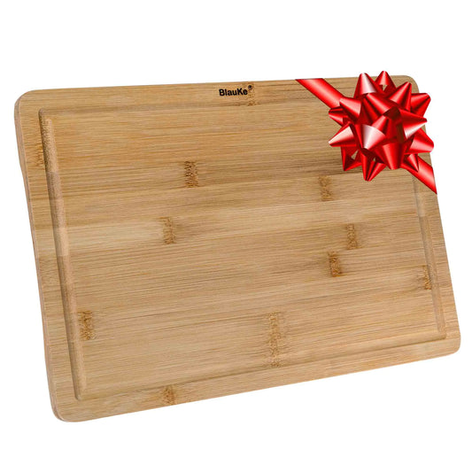 Bamboo Deluxe Cutting Board 15x10 - Juice Groove with Handles