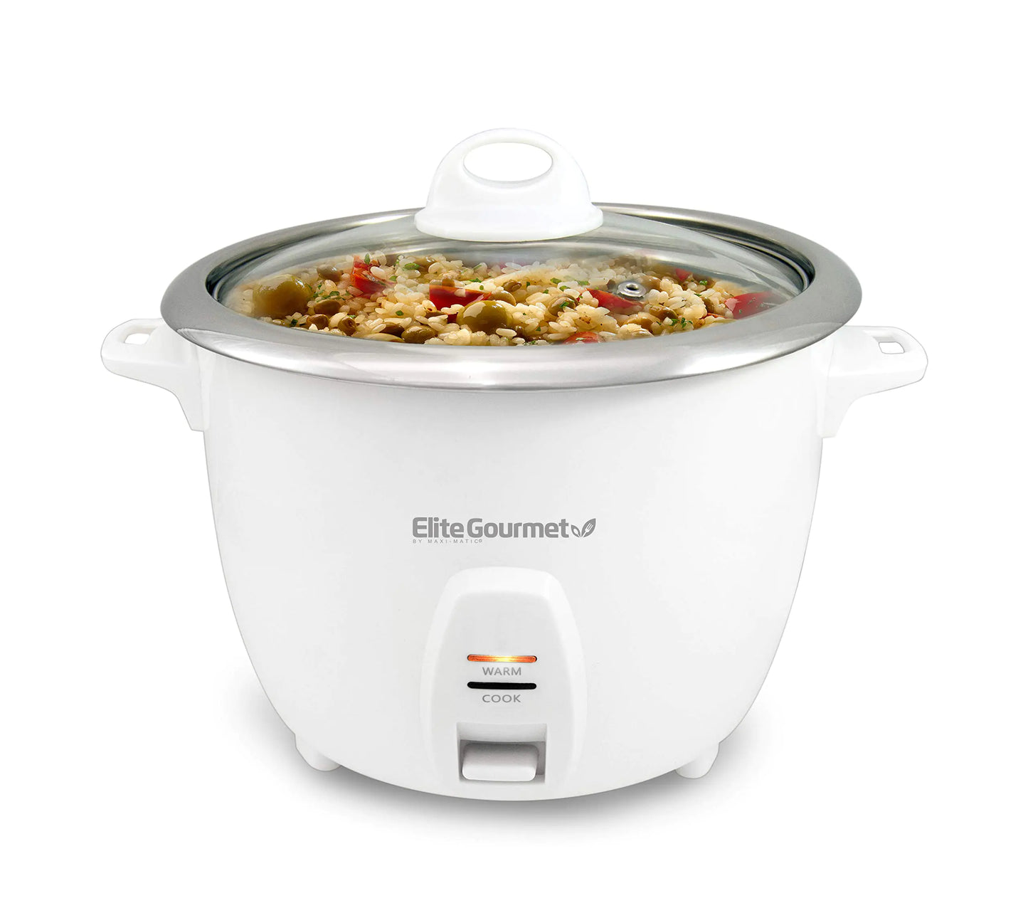 Elite Gourmet 10-Cup Stainless Rice Cooker and Warmer